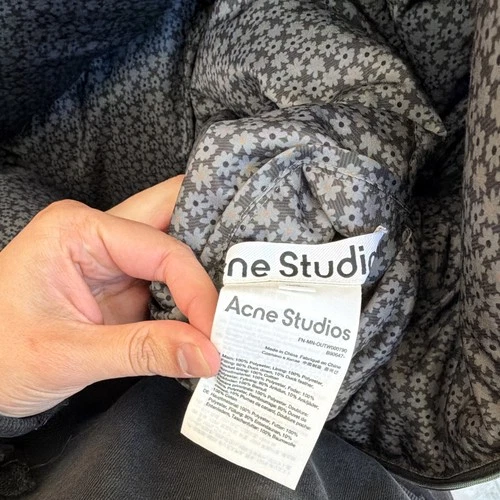 Acne Studios Men's Gray Full Zip Insulated Puffer Jacket Reversible 46 image 8