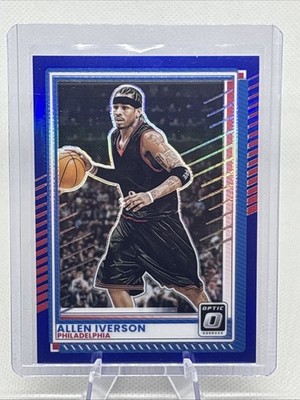 2025-26 Panini Donruss - Optic Allen Iverson #177 Blue Prizm /49 76ers HOF NM+