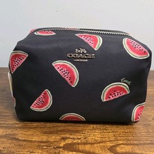 COACH New SMALL BOXY COSMETIC CASE  NAVY/WATE...
