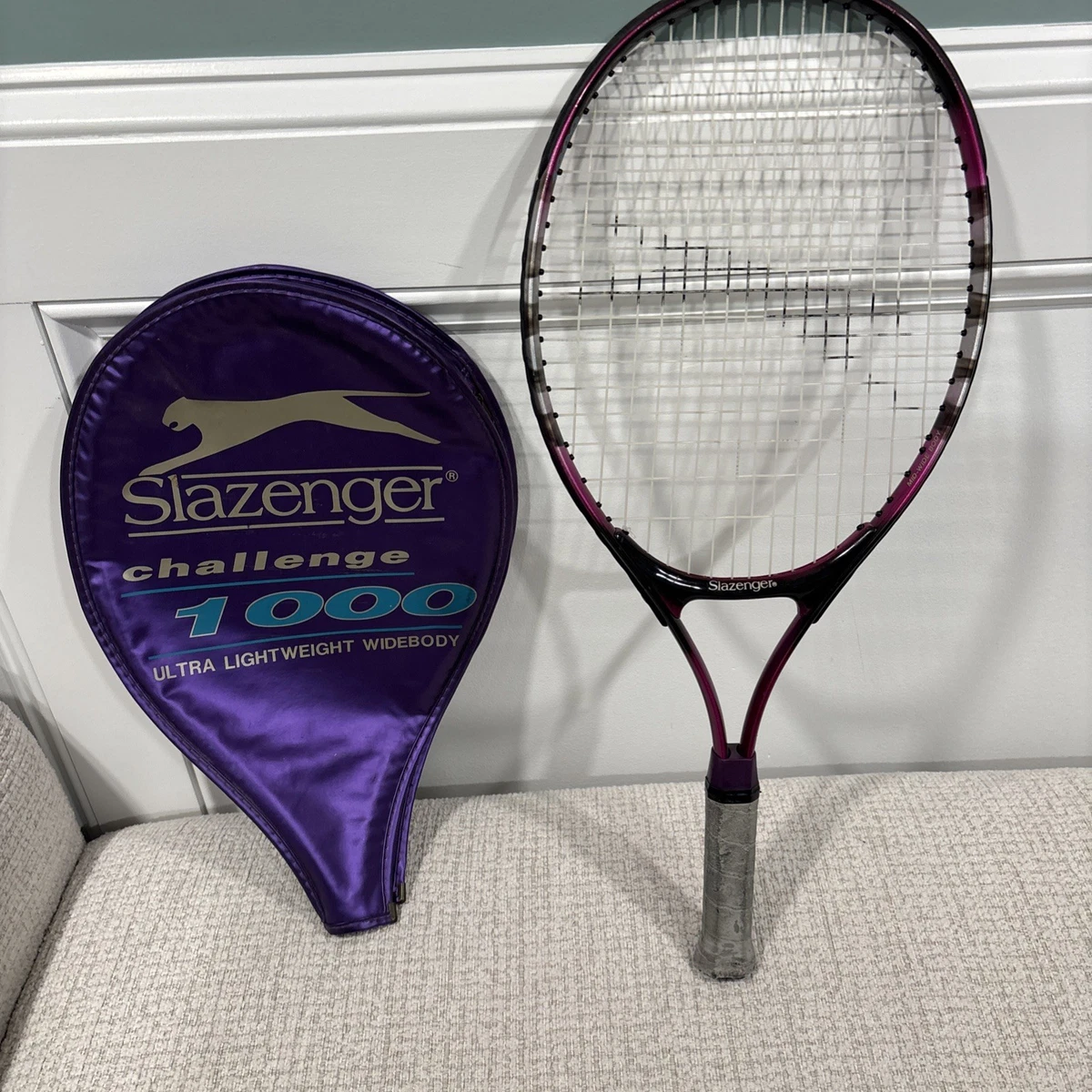 Raquette De Tennis Bois Slazenger – Guillermo Vilas Autograph – Vintage 70