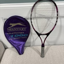 Racchetta da tennis Slazenger Challenge 1000 corpo medio largo magenta con custodia vintage