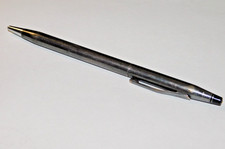 vintage ancien STYLO CROSS IRELAND MADE roller pen silver plated PLAQUE ARGENT