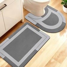 Non Slip Bath Mat, Thin Bathroom Rugs Fit Under Door, Quick Dry Bath Mats, Ma...
