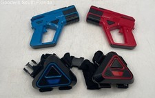Sharper Image Blue Red 2-Player Laser Tag Set Blasters Chest Vests Not Tested