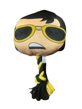 Elvis 11” Squeaky Dog Toy Perri’s NEW w/ Tug Rope Presley Rock Pet Chew Plush