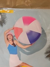 Sun Squad Large Inflatable PVC Beach Ball 25 Inch Diameter Pool Toy NEW