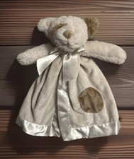 Bearington Baby Collection Tan/Brown Bear Dog Security Blanket/Lovey