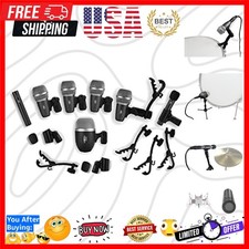 Wired Microphone Kit for Drum and Other Musical Instruments A Whole Set Mic