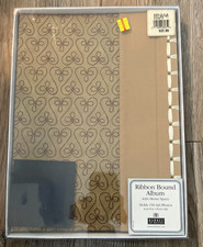 Ribbon Bound Album with memo space, Burnes of Boston, new
