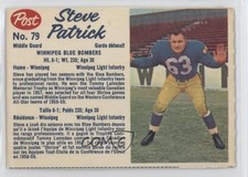 1962 Post Cereal CFL Steve Patrick #79 z9k