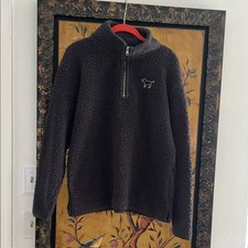 Victoria s Secret PINK grey fleece pullover half zip M