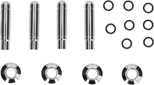 Door Lock Pin 8pcs ABS Chrome-Plated Silver Door Lock Pin with Cover ABS Chrome