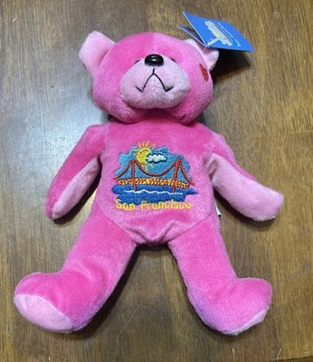 Symbolz San Francisco Pink Stuffed Beanie Bear Gifted Bears 2007 W/ Tags