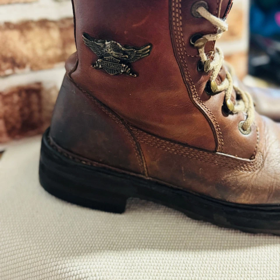 Bota de trabajo Harley-Davidson Bayport para hombre, marrón talla 10  Foto 3 de 4