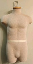 MET Concepts Adult Male Dress Form Mannequin Half Body Torso with Hanger Vtg 