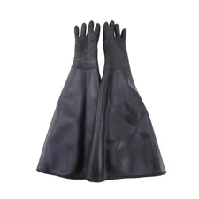 Rubber Black Sandblaster Gloves Stripe Abrasive Sand Blasting Gloves for3285