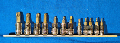 #ad Snap on 12 pc Combination Drive TORX Bit Standard Socket Set T8 T55 212EFTXY $144.88