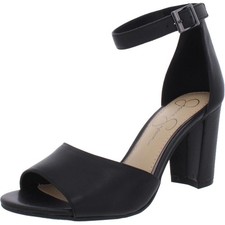 Jessica Simpson Women's Sherron Ankle Strap Block Heel Sandals 12 Black