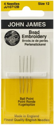 John James Perlenstickerei Handnadeln - Größe 12 4/Pkg JJ107-12B