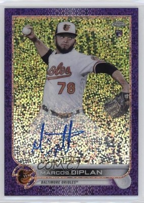 2022 Topps Chrome Rookie Purple Speckle Refractor /299 Marcos Diplan Auto RC 2f9