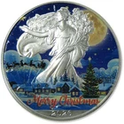 2026 Christmas Eve Colorized American Silver Eagle $1 Coin Collectible