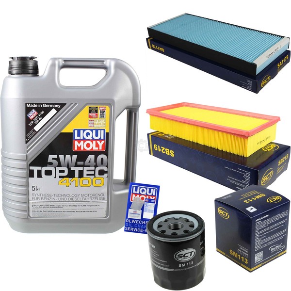 Inspektionskit Filter Liqui Moly ÖL 5L 5W-40 FüR Peugeot 807 E 2.2 Hdi 2.0-image