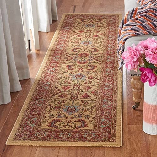  Mahal Collection Accent Rug - 3' x 5', Red & Navy, Traditional Oriental  - Image 4 of 4
