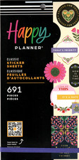 Happy Planner Folk Flora 691 Pieces BRAND NEW 30 Pages of Stickers