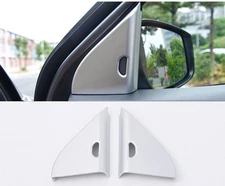 For Nissan Kicks 2018-24 Silver Inner A Post  Pillar Speaker Audio Cover Trim 2P