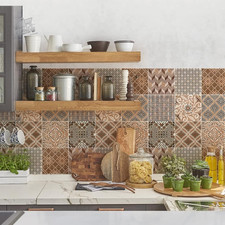 Stickers Tiles Kitchen Bathroom Tiles PVC Stickers Cement 10x10 36 Pieces