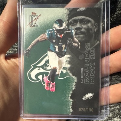 Topps 2025 Signature Class A.J. Brown Round Pick 19 #93 020/150 Eagles