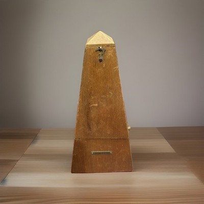 Working Vintage Seth Thomas Wind-up Metronome De Maelzel Wood Works Well Read