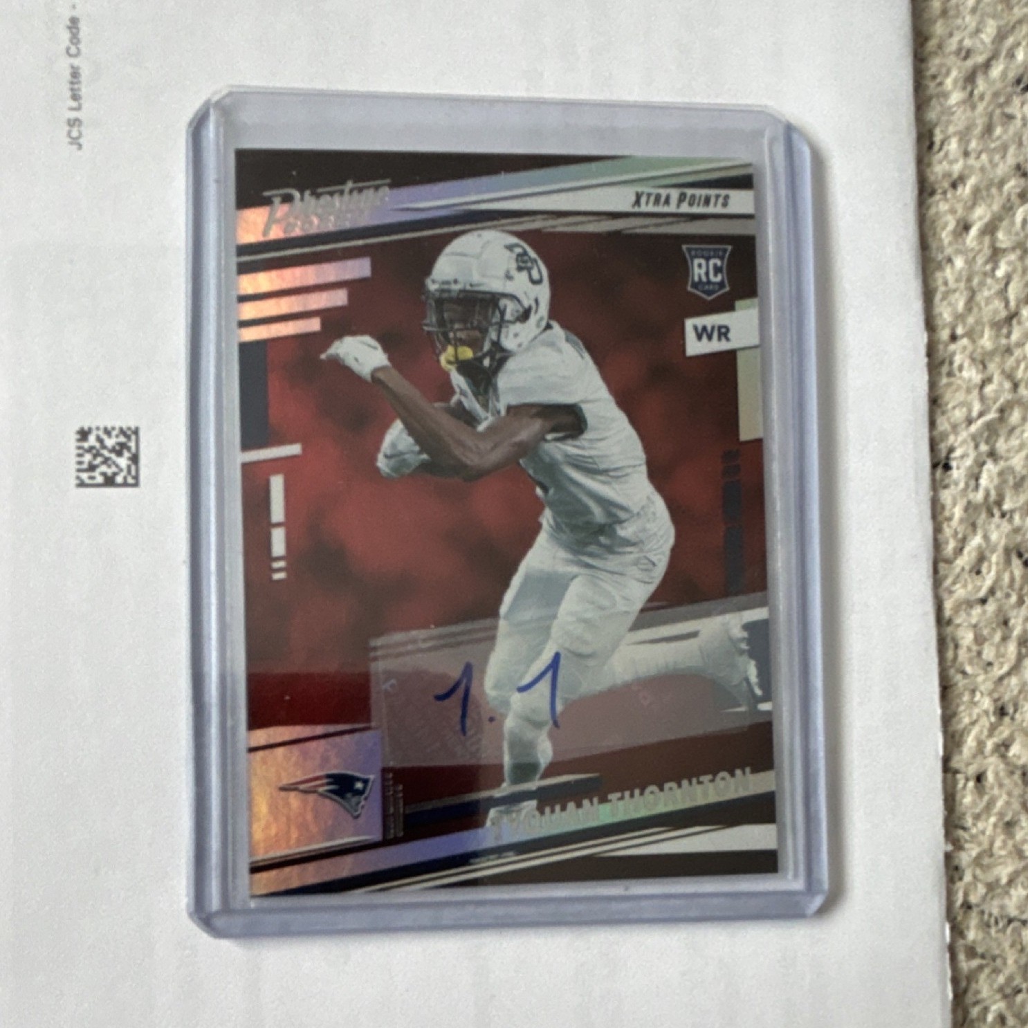 Tyquan Thornton Panini Prestige #395 Red Xtra Points Premium-Signature