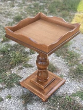 Tell City Chair Company Solid Hard Rock Maple Andover Unique Pedestal Side Table