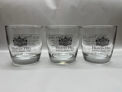 Heaven Hill American Whiskey Collection Rocks Glasses Set of 3 (b10)