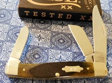 CASE XX 39232 LARGE STOCKMAN POCKET KNIFE SAWCUT JIGGED OLIVE GREEN BONE 6375 SS
