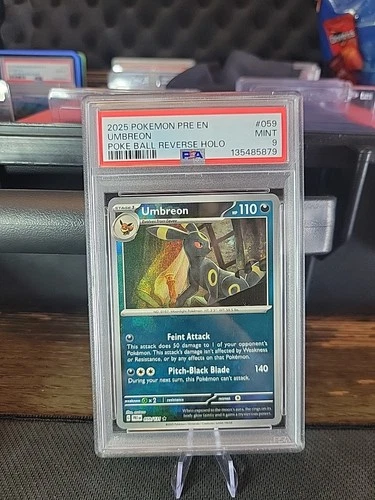 POKEMON 2025 Prismatic Evolutions UMBREON Poke Ball Holo #059 PSA 9 Mint RARE