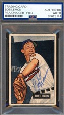 Bob Lemon PSA DNA Vintage Signed 1951 Bowman Autograph