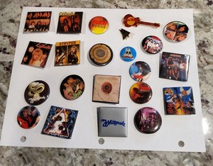 Lot of (22) 80s Hair Band Rock Pins Pop Music Rock Music Hard Rock Cafe Cancun