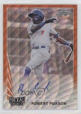 2021 Leaf Metal Draft 1990 Orange Wave 2/4 Robert Puason #LA-RP1 Auto 0nr3