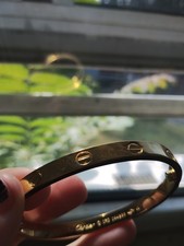 Yellow Gold Love Bracelet Dupe size 15