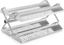 Stainless Steel BBQ Rotating Tray Rotisserie Basket for Most Grills, Fits for...