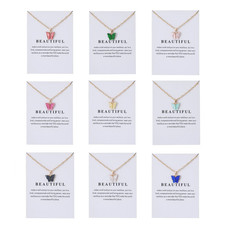 9 Pcs Colorful Butterfly Pendant Necklace Set for Women - Cute Jewelry Gift