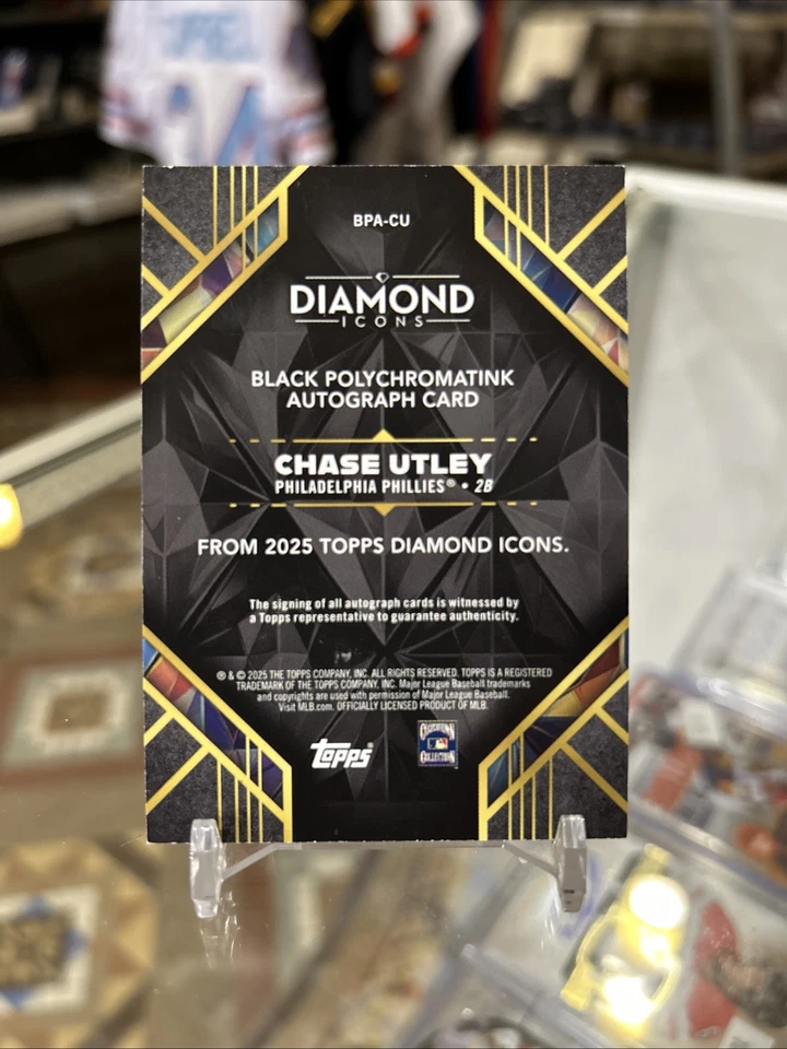 2025 Topps Diamond Icons Black Polychromatink Chase Utley Silver Auto SSP /15!!! - Image 2 of 2