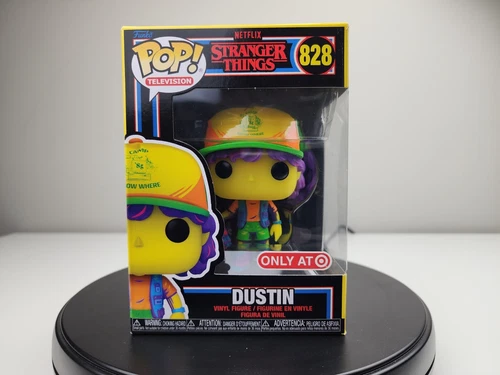 Funko Pop Dustin 828 Stranger Things Netflix Target Exclusive Black Light Figure