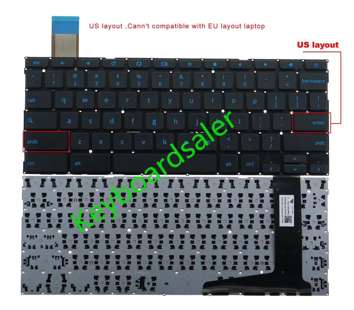 Keyboard Laptop Replacement Keyboards for ASUS Chromebook for sale