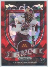 2021 Panini Prizm Draft Picks Prizms Red Ice #166 Rashod Bateman RC