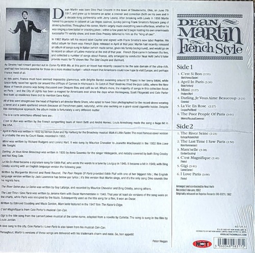 DEAN MARTIN FRENCH STYLE - 180-GRAM " PINK " VINYL LP " NEW, SEALED " - Picture 2 of 2