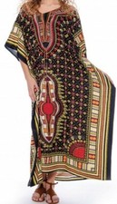 Woman African dashiki Blouse Ethnic gown Tribal Hippie traditional long dress