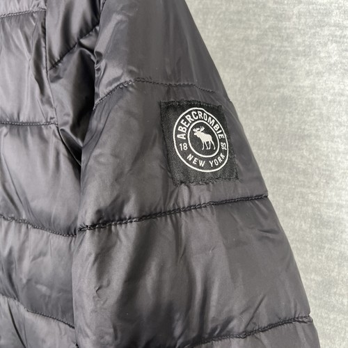 Abercrombie & Fitch Kids Jacket 13/14 Black Sherpa Faux Fur Puffer Preppy - Picture 6 of 15